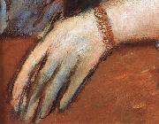 Detail  of Portrait of Miss Lu Edgar Degas
